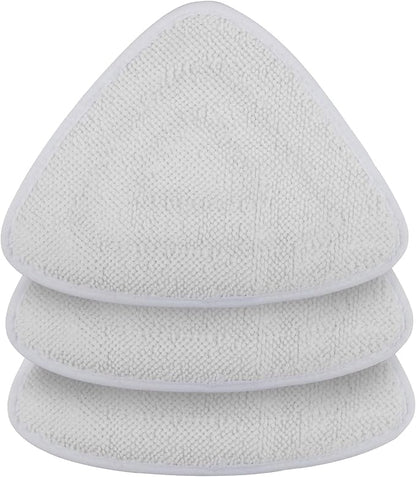 3 Pack Microfiber Steam Mop Replacement Refill Refills Triangle Mop Pads Fit for Steam Mop Cleaner,White Mop Replacement