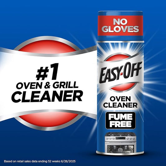 Easy-Off Fume Free Oven Cleaner Foam, Removes Grease & Burned-On Food, For Ovens, Air Fryers & More 14.5oz (6-count)