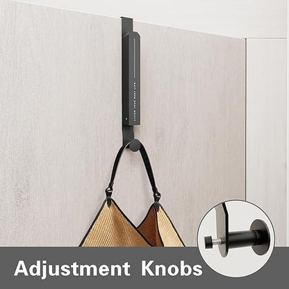 Over The Door Drying Rack, Foldable Portable Over The Door Hooks Hanger with Towel Racks for Coat Clothes Laundry Bathroom Bedroom Travel Hangers (Space Grey, 2 Pack)