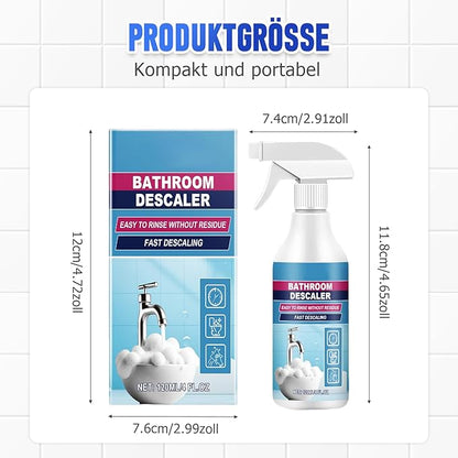 2025 New Bathroom Descaler Foam Cleaner, Upgrade 4.2 floz Bathroom Descaler, Stubborn Stains Cleaner, All Purpose Rinse Cleaning Foam Spray (1, 1pc)