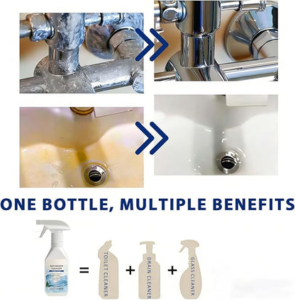 Scale Remover Bathroom Cleaner Foam Spray, Powerful Scale Remover, Bathroom and Shower Foamer Aerosol, Suitable for Tiles, Glass, Stainless, Steel, Acrylicand Natural Stone (1)