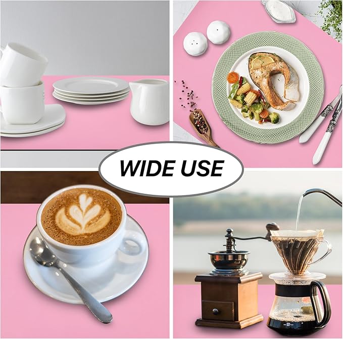 Coffee Mat Absorbent Dish Drying Mat for Kitchen Counter ,Match with Coffee Machine Drying Mats for Kitchen Counter, Hide Stain Nop-Slip Rubber Backed,16"x24",Pink