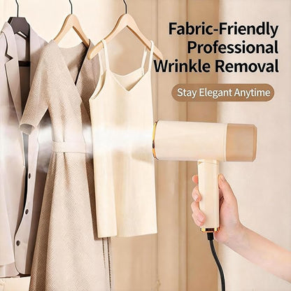Portable Garment Steamer for Clothes, 1500W Fabric Steamer 168ml Larger Tank & No Leak Design 15S Fast Heat-up, Quick Wrinkle Remover Strong Penetrating Steam for Home, Travel (ONLY FOR 120V)
