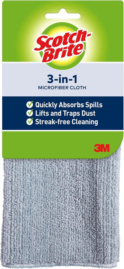 Scotch-Brite 3-in-1 Microfiber Kitchen Cloth (Pack of 12)