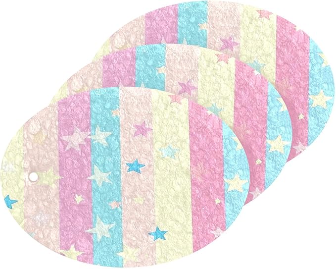 Star Kitchen Scrub Sponges, Pop-up Kitchen Cleaning Sponges Reusable Dish Washing Sponges for Bathroom Household Cleaning 3 Pack - Non Scratch Scrubber