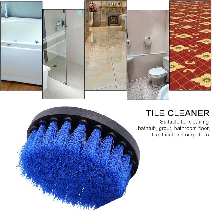 Drill Brush, Power Grout Brush Tile Floors Cleaning Drill Scrubber Brush Electric Drill Attachments Bathroom Cleaning Tools for Home Outddoor(4 Inch)