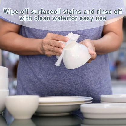Individually Wrappe Dishwashing Sponges Bulk, Kitchen Cleaning Scouring Pads Dish Sponges Washing Disposable Dishes Soap Wipes Scrubbers Short Term Rental Supplies for Travel Camping 60 Pack (Grey)
