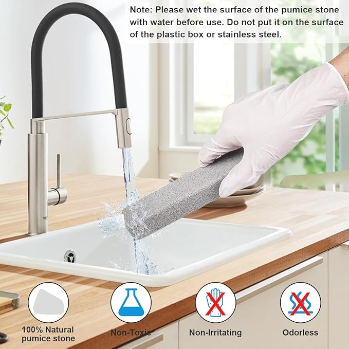 Herda 16 Pack Pumice Stone Toilet Bowl Cleaning, Powerfully Pumice Stick for Toilet Cleaning Hard Water Rings, Calcium Buildup, Rust, Pumice Stone for Cleaning Stove, Tub, Grill, Swimming Pool, Sink