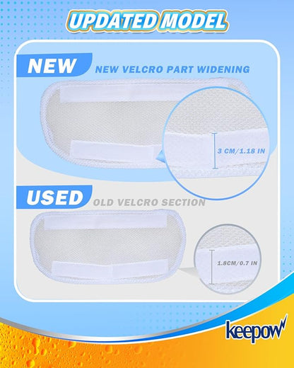 KEEPOW Upgraded Microfiber Replacement Pads Compatible with GorFanty Steam Mop GF-6610B/GF-6610 Fit for Neugo Steam Mops NE033/NE033M, Reusable Mop Pads for Mxnsewr Steam Cleaner Accessories 4PCS