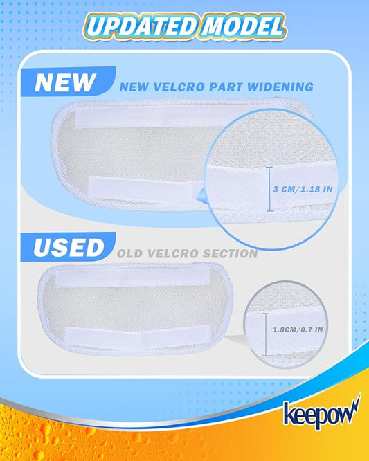 KEEPOW Upgraded Microfiber Replacement Pads Compatible with GorFanty Steam Mop GF-6610B/GF-6610 Fit for Neugo Steam Mops NE033/NE033M, Reusable Mop Pads for Mxnsewr Steam Cleaner Accessories 4PCS