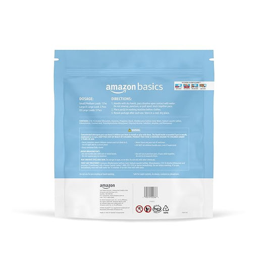 Amazon Basics Laundry Detergent Pacs, Free & Clear, Hypoallergenic, Fragrance Free, HE Compatible, Easy to Use, 120 Count (New Packaging)