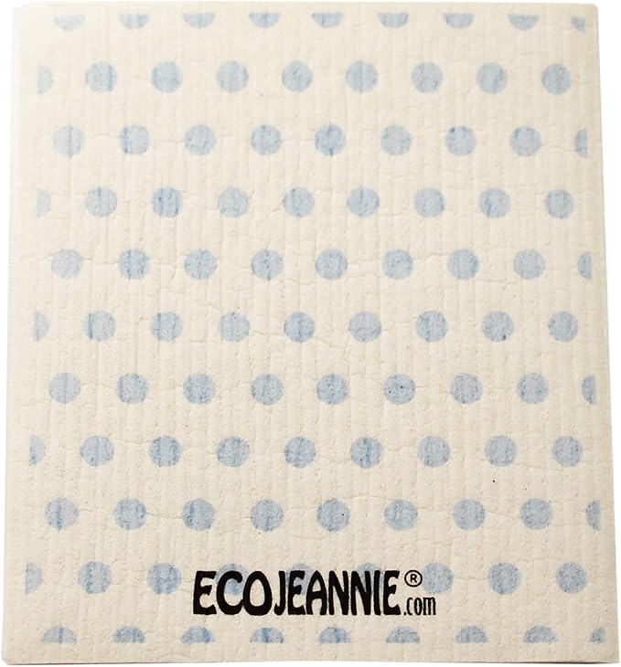 Wholesale EcoJeannie Eco-Friendly German Cleaning Cloth 100% Biodegradable Cellulose Sponge Cloths, Kitchen Cloths, GMO-Free, Reusable - Made in Germany Packaged in P.R.C. (4 Pack)