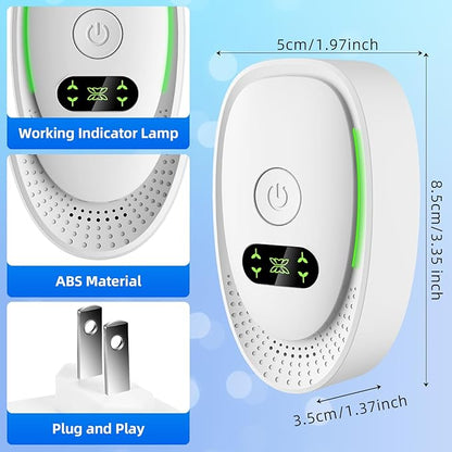 Plug In Air Purifier-Plug In Negative Air Ionizer for Home Use,Air Ionizers for Home with Green Light for Pets Dust Odor Smoke,Negative Ion Technology Freshener for Bedroom,Office,Garage Room