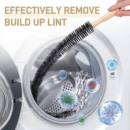 30 Inch Dryer Vent Cleaner Dryer, Long Flexible Dryer Vent Cleaner & Refrigerator Condenser Coil Brush Lint Brush Vent Cleaner Vent Trap Cleaner Lint Trap Cleaning Tool