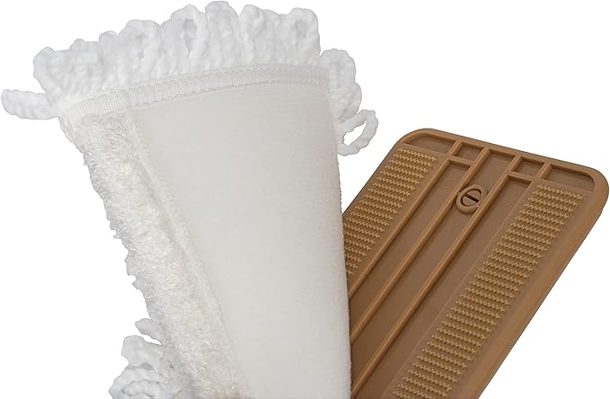 Harper Live.Love.Clean. Bamboo 2-in-1 Smooth Surface Wet/Dry Dust Mop with (2) Washable Pads for Cleaning Dust, Pet Hair & Fine Dry Dirt
