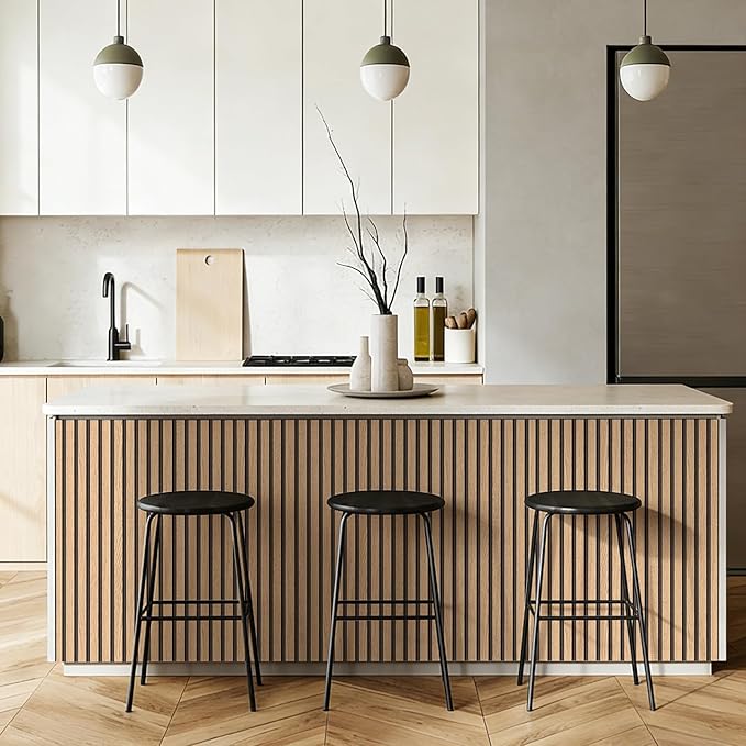 myforHD Wallpaper Peel and Stick Wood Grating Stripe Self-Adhesive Wallpaper Faux Wood Contact Paper Wood Slats Self Adhesive Wall Paper PVC Vinyl Film Removable Waterproof 17.3" x 118"