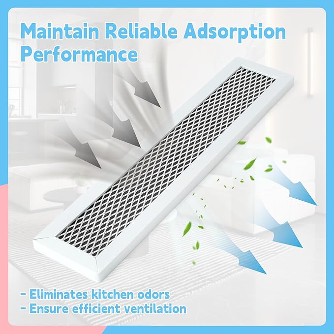 2Pcs Microwave Filters Compatible with Frigidaire FGMV17WNVFA FMV152KSA FMV152KBA FMV152KMA FMV152KQA FMV152KWA FMV157GBA Microwave Oven Charcoal Filter Replacement Part