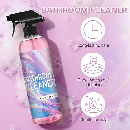 Bathroom Cleaner, Powerful Pink Bathroom Cleaner Spray, Bathrooms Descaler Foam Cleaners for Sink Tub Floor Tile (10 Fl Oz)