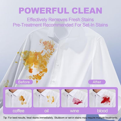 80-Count Laundry Detergent Pods, 5-in-1 Powerful Clean, Stain Remover, Color Protector, Fabric Care, Deep Intensive Clean, HE Compatible