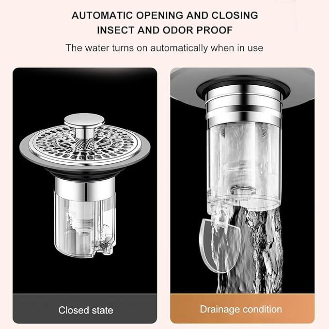 PANGBOER Detachable Bathtubs Drain Stopper Bathroom Shower Sink Drain Plug Push-type Bounce Cores Drain Filter Bounce Cores