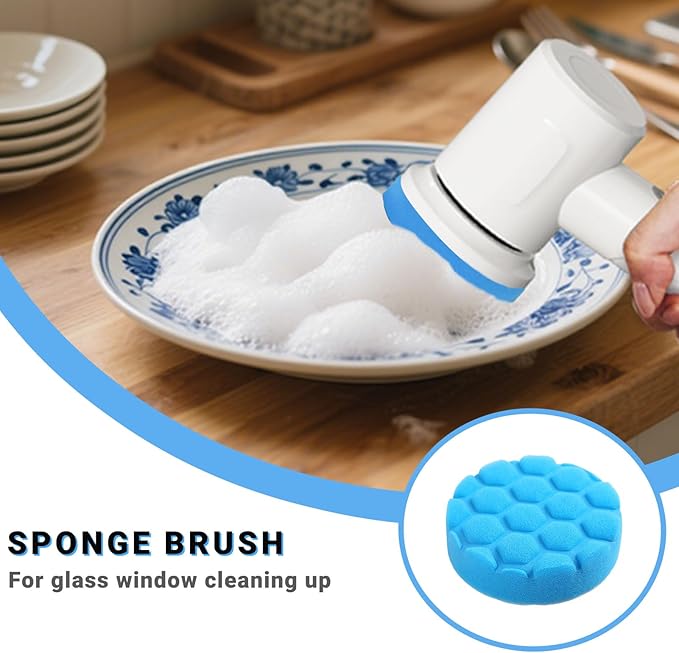 Replacement Brush Heads, 4-Pack Multi-Surface Spin Scrubber Heads for Cordless Electric Power Scrubber, Cleaning Pads for Bathroom, Kitchen, Tile, Bathtub, Car Detailing & Floor