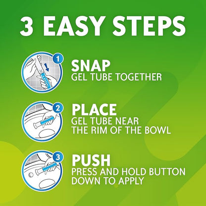Scrubbing Bubbles Fresh Gel Toilet Bowl Cleaning Stamps, Automatic & Continuous Bathroom Toilet Cleaner Helps Prevent Limescale & Rings, Rainshower Scent, 1 Dispenser with 12 Stamps (6 Count)