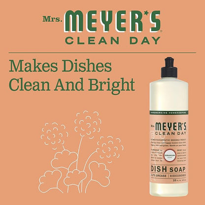 Mrs. Meyer's Liquid Dish Soap Geranium, 16 OZ