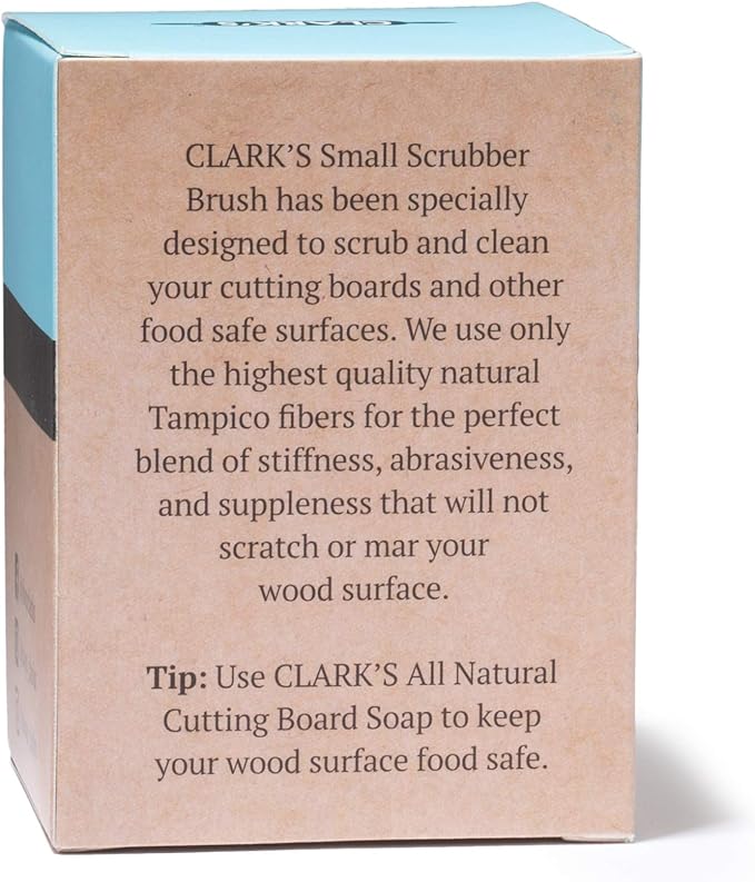 CLARK'S Cutting Board Oil Scrub Brush - Round Wood Applicator for Food Grade Mineral Oil and Wax on Wooden Bamboo, Cast Iron, and Utensils – Kitchen Countertops Food Safe