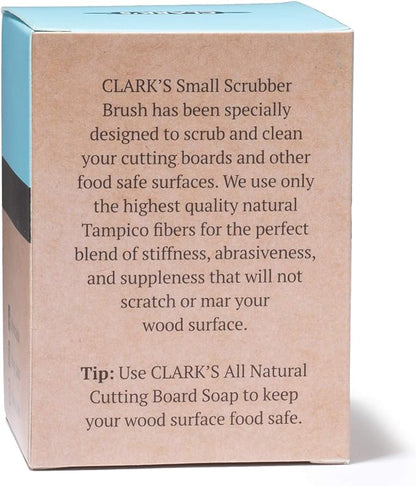 CLARK'S Cutting Board Oil Scrub Brush - Round Wood Applicator for Food Grade Mineral Oil and Wax on Wooden Bamboo, Cast Iron, and Utensils – Kitchen Countertops Food Safe