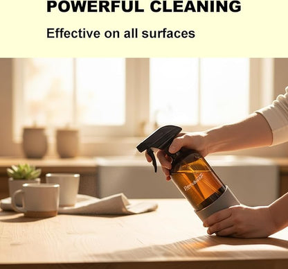 flowcheer Multi-Purpose Cleaner Starter Kit-Lemon Scent all purpose cleaner concentrate,cleaning tablets (6 Refill tablets) with Reusable Spray Bottle Multi-Surface Cleaner, 6x17fl oz