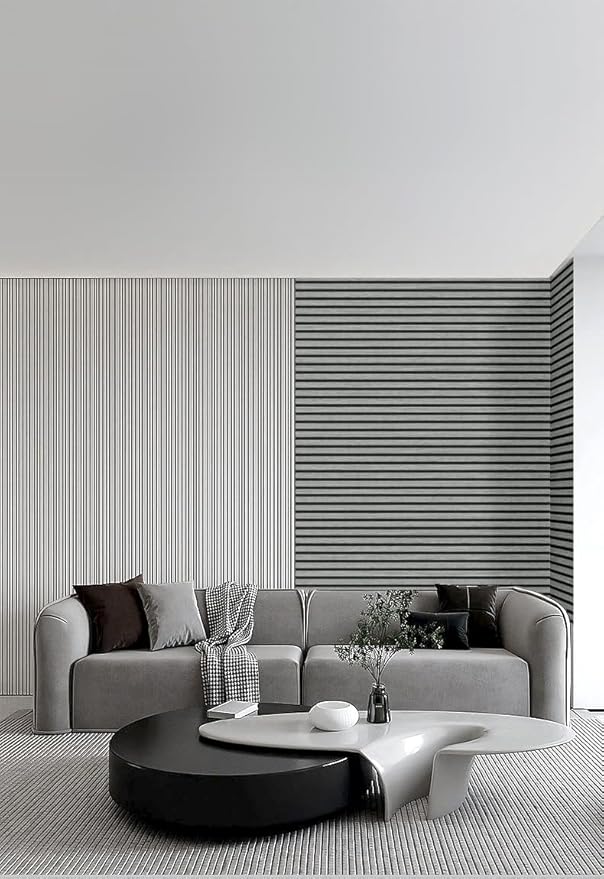 myforHD Wallpaper Peel and Stick Wood Grating Stripe Self-Adhesive Wallpaper Faux Wood Contact Paper Wood Slats Self Adhesive Wall Paper PVC Vinyl Film Removable Waterproof (Wood D, 17.3" x 393")
