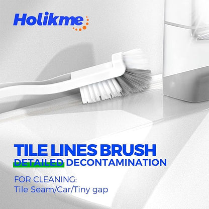 Holikme 7 Pack Deep Cleaning Brush Set, Scrub Brush, Grout Brush, Pool Brush, Scrub Pads with Scraper Tip Scouring Pads, for Pool Walls, Bathroom, Floor, Bike, Tub, Shower and Kitchen Surface (Blue)
