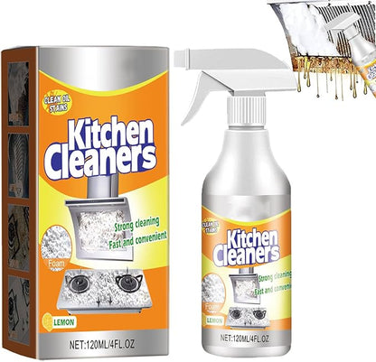 Kitchen Foam Cleaner,120ml Powerful Stain Removing Foam Cleaner,Multi-Purpose Foam Cleaner,Clean Up Kitchen Oil Stains,Heavy Oil Stain Spray Cleaner,Quick Cleaning Spray (120ml)