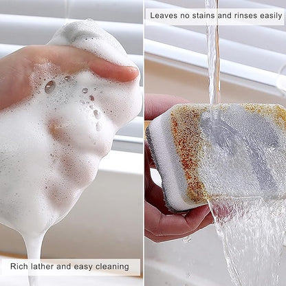 Individually Wrapped Sponges 40 Pack Kitchen Dishwashing Sponge Bulk, Non Scratch Dishes Scouring Pad Dishcloth, Odor-Free Sponge Wipes for Household Cleaning Dishes Travel Apartments - Grey