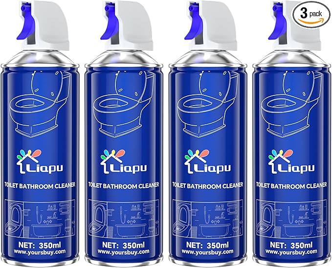 Powerful Toilet Bowl Cleaner – Rapid Stain Remover, Eliminates Limescale & Odors, Fresh Mint Scent, Eco-Friendly Formula, Safe for Pipes & Septic Tanks (4)