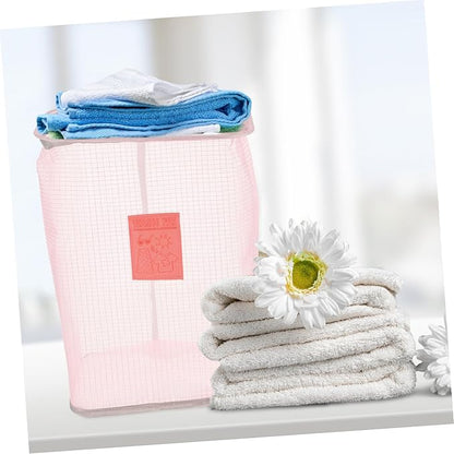 Hemobllo Folding Clothes Basket Mesh Laundry Basket Extra Large Collapsible Wall Mounting Hooks for Bathroom Clothes Storage Gray