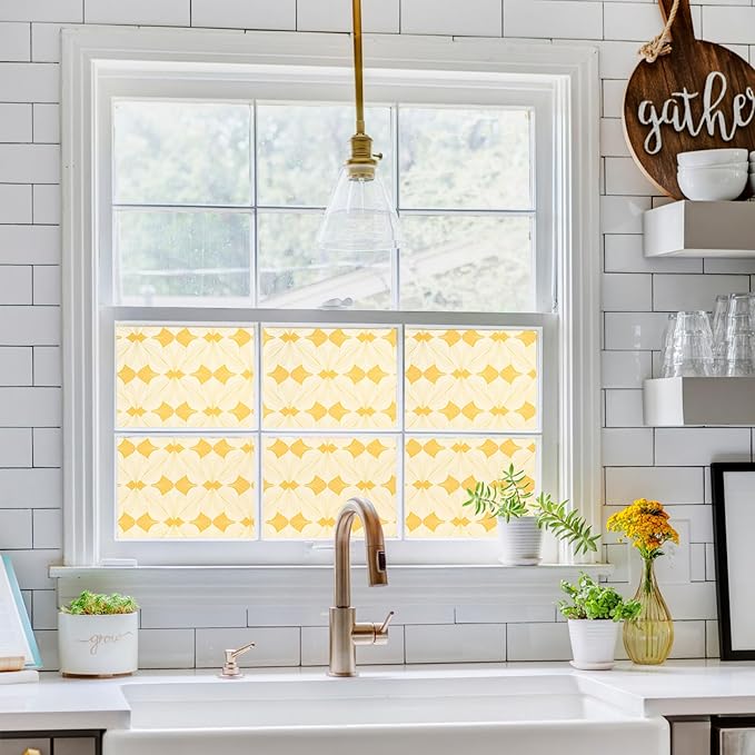 Frosted Glass Window Film, Heat Insulation, UV Block, Anti-Glare, One Way Privacy Tint, Static Cling for Home Bathroom Door, Renter Friendly, Day & Night Privacy