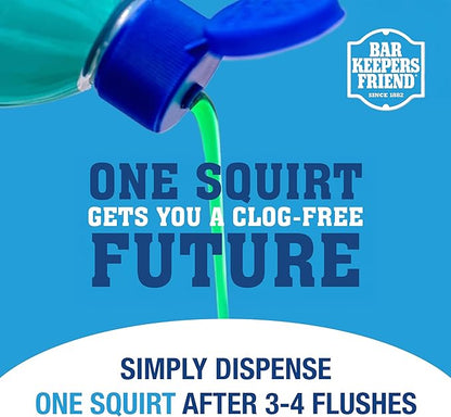 Bar Keepers Friend EZ-Flush Liquid Toilet Flushing Aid (2 x 12 Oz) Helps Prevent Clogging, Odor, Residue in Regular, Low-Flow, Boat & RV Toilets