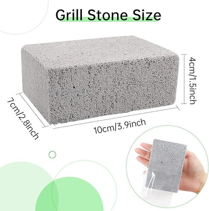 8 Pack Grill Brick & Griddle Stone Cleaning Block, Pumice Stone for Cleaning Oven, Stove, BBQ Grill, Commercial Grade Cleaner for Cookers, Frying Pans, Racks, Flat Tops