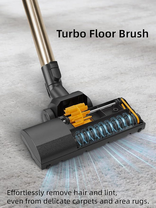 Turbo Brush Vacuum Head Attachment for Miele Vacuums, Black Turbine Floorhead with Roller Bristles for Pet Hair, Carpet, Rug, Hard Floor Cleaning