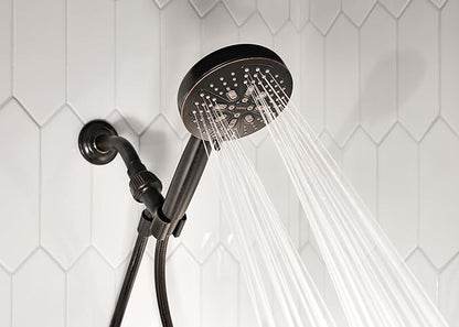 Moen Mediterranean Bronze Hydro Energetix High Pressure Shower Head with Handheld Sprayer Featuring 8 Spray Settings, 200H0BRB