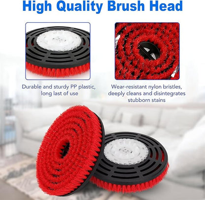 KVLZ 2-Pack - Newly Upgraded Steam Mop Replacement Brush Head, Compatible with Shark Steam Mops and Scrub Mops S8201/S8001/S7201/S7000 Series,Suitable for All Floor Types, Scratch-Free Polish (Red)