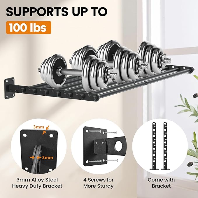 Wall Mounted Clothes Drying Rack 28 Inch – Foldable Laundry Drying Rack for Wall Mount, Space Saving Indoor Drying Rack for Clothes, Compact & Sturdy Design