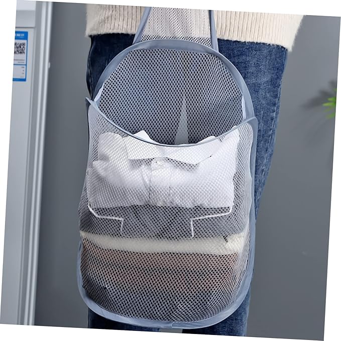 Cabilock 2pcs Wall-mounted Folding Laundry Basket Organizer Collapsible Dirty Clothes Storage Baskets for Home Dorm and Travel Breathable Design for Easy Use