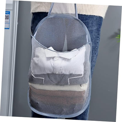 Cabilock 2pcs Wall-mounted Folding Laundry Basket Organizer Collapsible Dirty Clothes Storage Baskets for Home Dorm and Travel Breathable Design for Easy Use