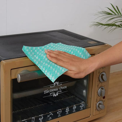 Handi Wipes Reusable Cloths Disposable Cleaning Towels Dry Kitchen Wipes Reusable Dish Towel Washcloths Dry Fast Multi-Purpose Heavy Duty Towels, Thick and Absorbnet 50 Count/Pack, Green (Green50)