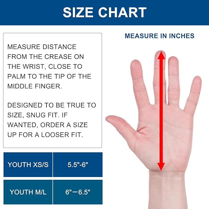 Youth Football Gloves Kids Silicone Grip Receiver Gloves with Super Stick Ability for Best Game Experience