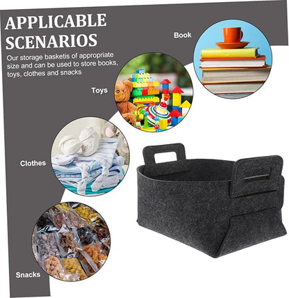 ULTECHNOVO Foldable Laundry Basket for Bathroom Capacity Dirty Clothes Storage Bin Lightweight Felt Hamper for Home Dorm Space Saving Organizer with Collapsible Design Dark Gray