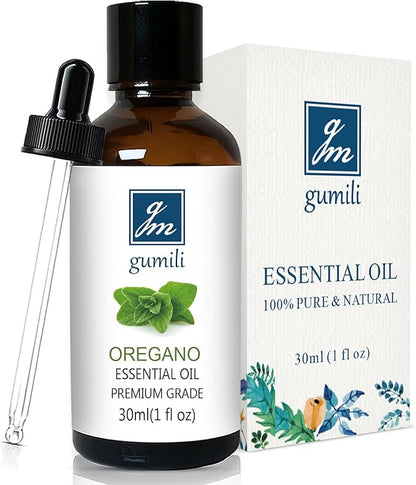 GM Gumili Oregano Essential Oil 1 Oz - 100% Pure & Natural Oregano Oil for Skin, Diffuser, Massage & Aromatherapy - 30ml