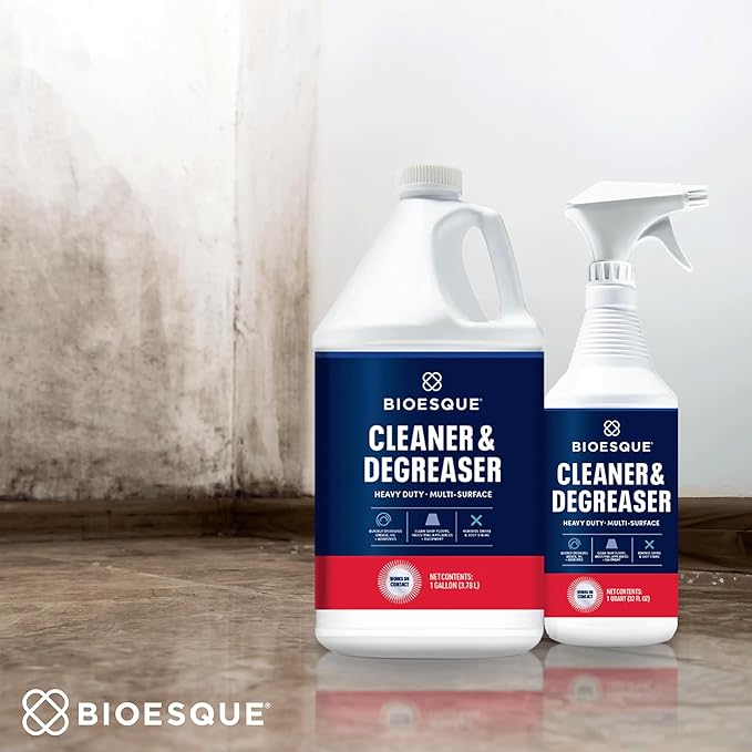 Bioesque Heavy Duty Multi-Surface Cleaner & Degreaser Concentrated Professional Formula, 32 Fl Oz (Pack of 12)